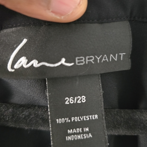 LANE BRYANT Pop Over Tunic Women Sz 26/28 Black Layered Back Flowy Witchy - Picture 4 of 10